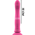 Gode vibrant silicone rose double densité Michelangelo — vue de dos