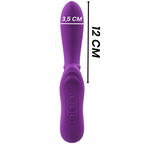 Vibrateur clitoridien flexible Harry silicone violet — vue de profil