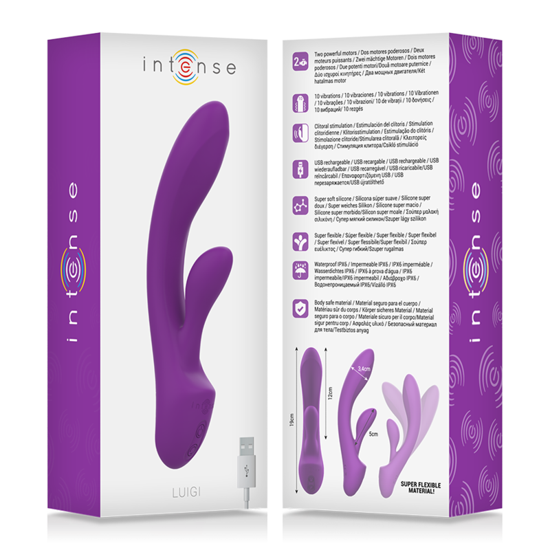 intense luigi rabbit vibrateur liquide silicone violet