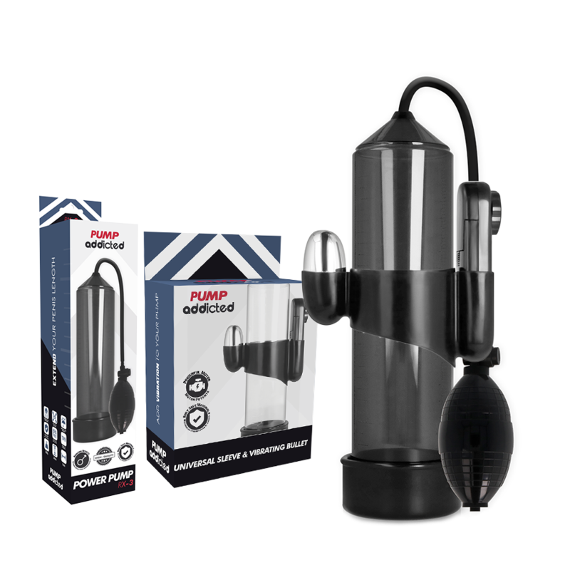 Pompe à pénis manuelle RX3 avec gaine masturbateur — détail produit