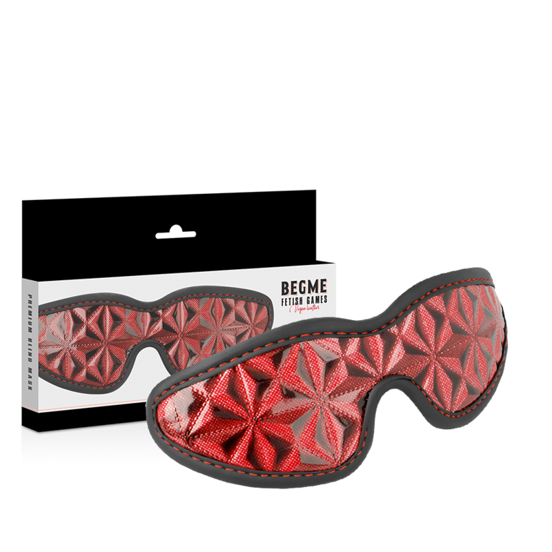 Masque aveugle cuir vegan réglable Begme — détail produit