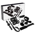 Coffret BDSM cuir synthétique 11 pièces noir — vue principale