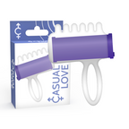 Stimulateur de doigt vibrant TPR lilas — détail produit