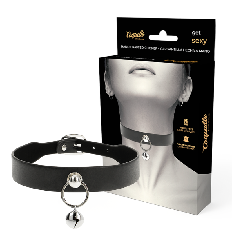 Collier cuir vegan Coquette fermeture sécurisée — vue principale