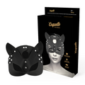 Masque cuir vegan avec oreilles de chat — vue principale