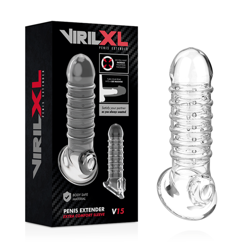 Extension pénienne TPE VirilXL avec sangle de maintien — détail produit