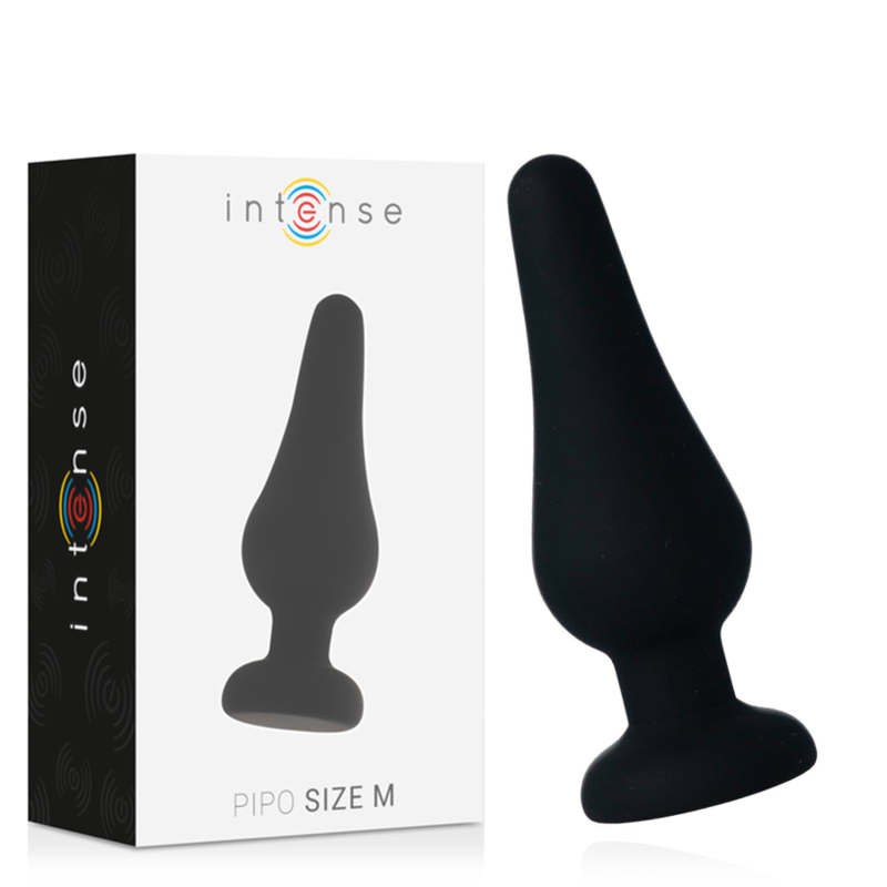 Plug anal Pipo en silicone conique Intense — comparatif dimensionnel