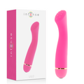 Vibromasseur point G silicone 20 modes rose — vue de profil