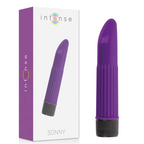 Vibromasseur fin à pointe incurvée lilas — vue principale
