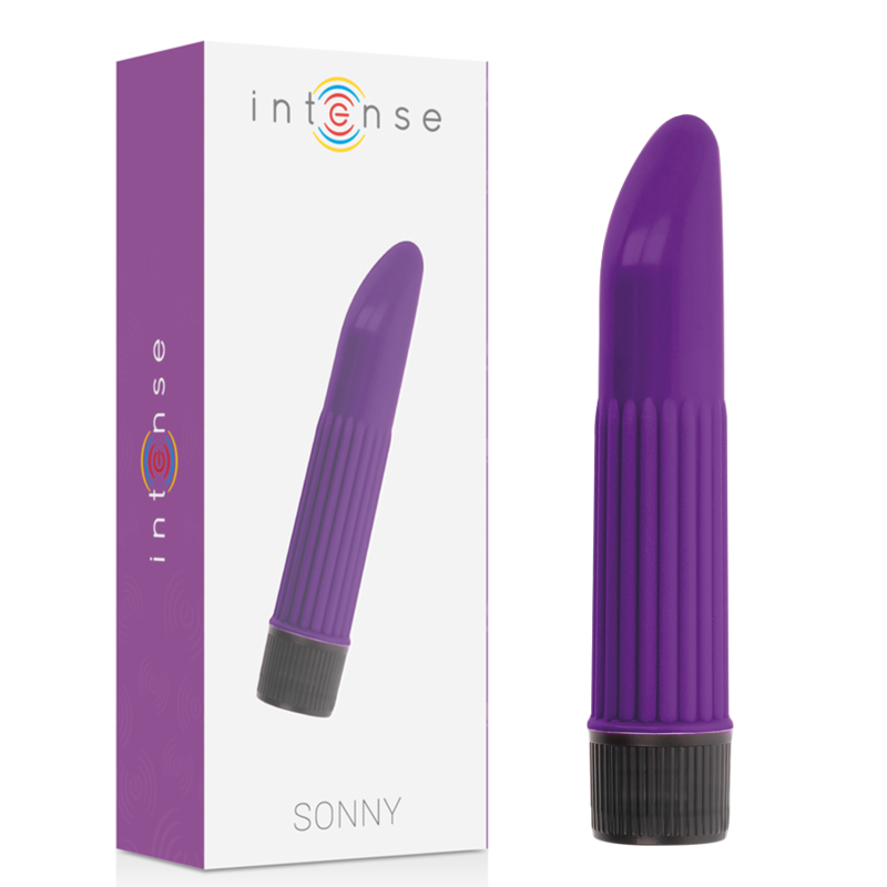 Vibromasseur fin à pointe incurvée lilas — vue principale