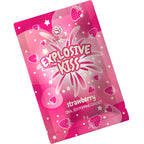 Sachet rose Explosive Kiss Secretplay bonbons explosifs saveur fraise, popping candies comestibles pour sexe oral, bulles CO2 petillantes 9 grammes.