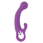 Vibromasseur rabbit point G et clitoris silicone lilas — détail produit