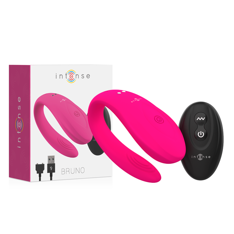 Vibromasseur pour couple à télécommande double moteur — vue de profil