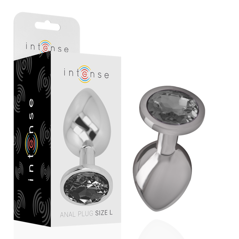 Plug anal Intense en métal avec son packaging.