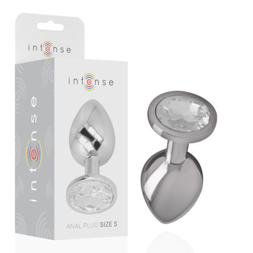 Plug anal Intense cristal transparent taille S avec sa boîte.