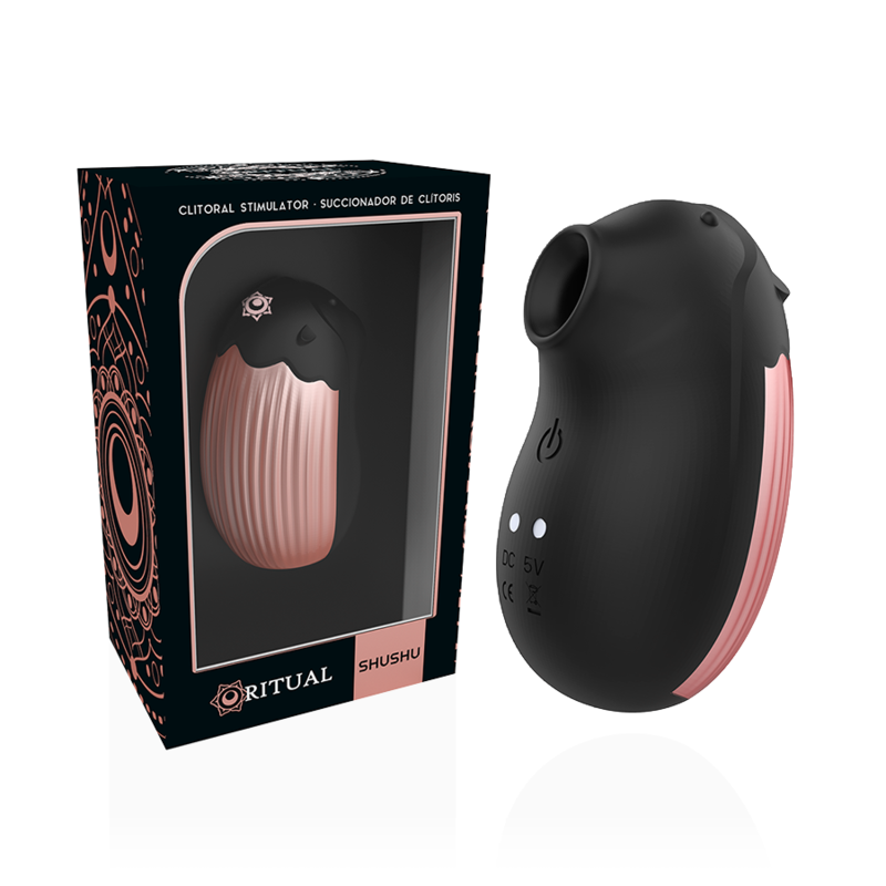 Stimulateur clitoridien Shushu aspiration vibration silicone — comparatif dimensionnel 2