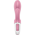 Vibromasseur gonflable Rabbit double stimulation rose — vue de dos