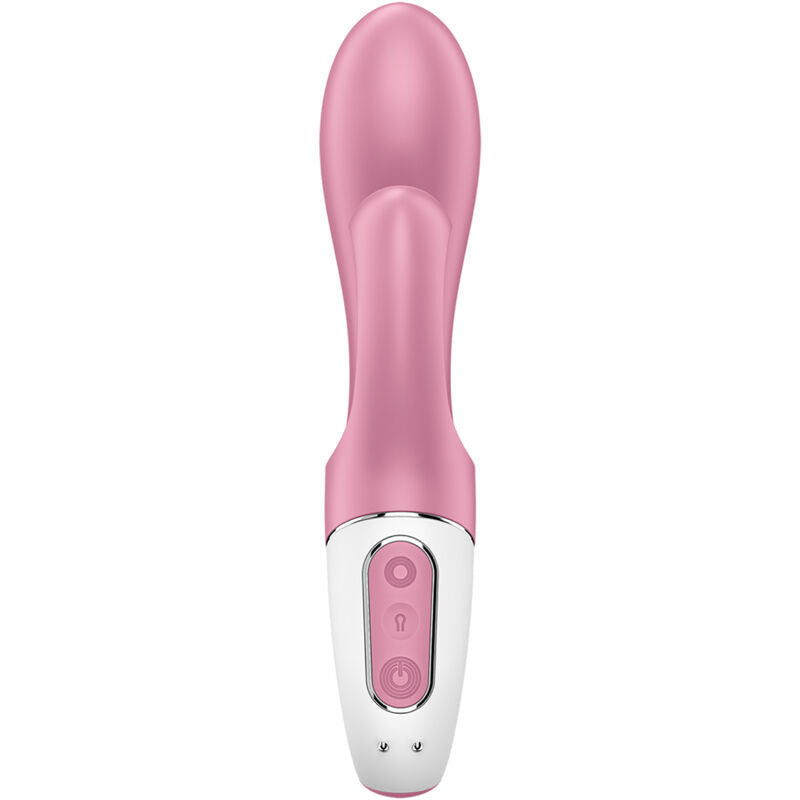 Vibromasseur gonflable Rabbit double stimulation rose — vue de dos
