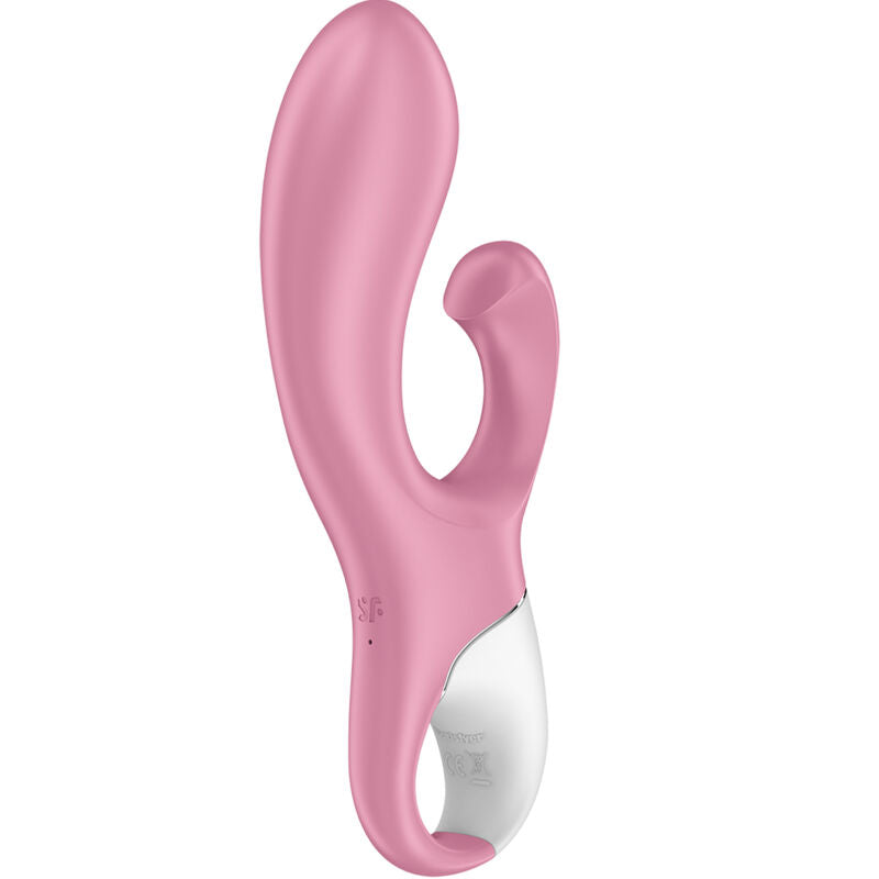 Vibromasseur gonflable Rabbit double stimulation rose — détail produit