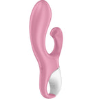 Vibromasseur gonflable Rabbit double stimulation rose — détail produit