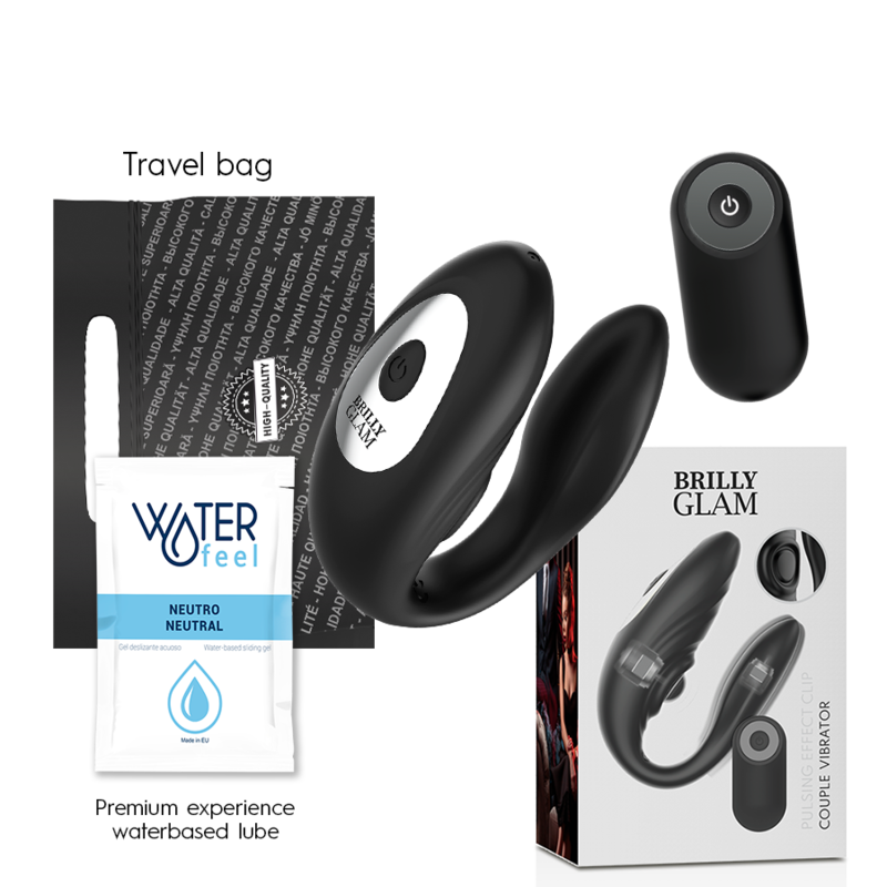brilly glam couple telecommande a impulsions et vibrantes