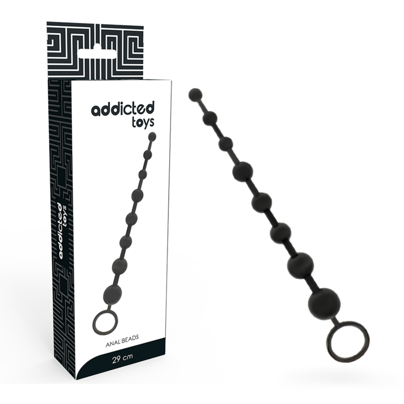 Chaîne de perles anales Addicted Toys avec son packaging.