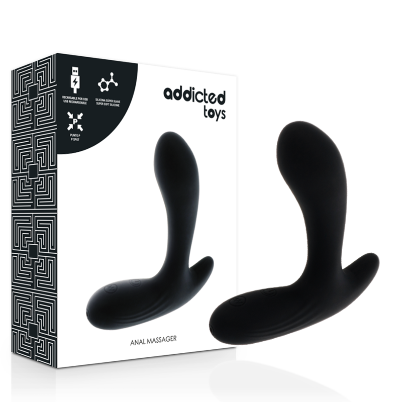 addicted toys masseur anal vibration noire