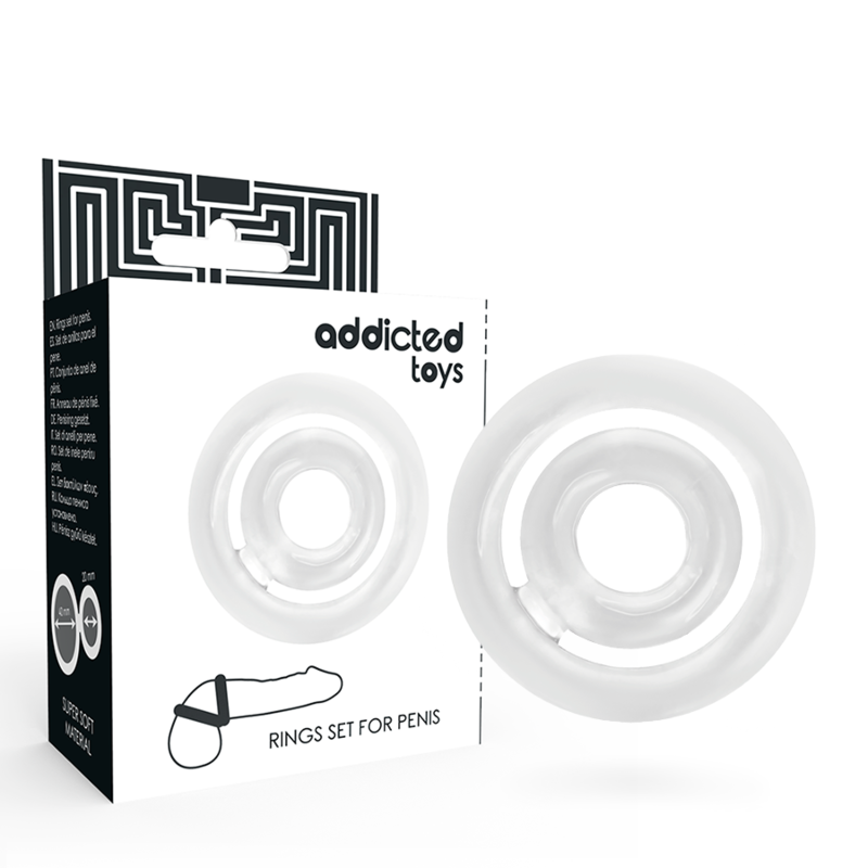 Anneau pénien Potenz silicone transparent double — détail produit