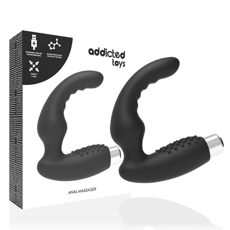 Vibrateur prostatique rechargeable 10 modes silicone — détail produit