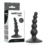 Plug anal silicone noir Addicted — détail produit