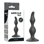 Plug anal silicone noir Addicted — détail produit