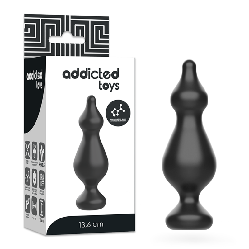Plug anal en silicone surface lisse pour débuter — détail produit