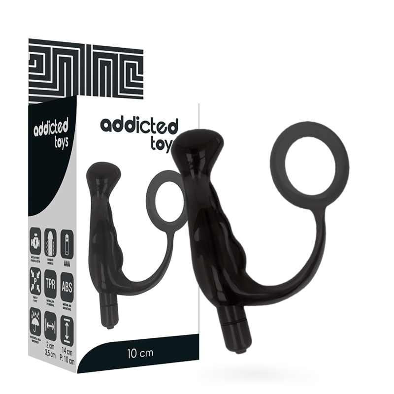 addicted toys vibrateur prost tico noir 10 cm
