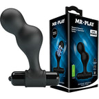 Plug anal vibrateur silicone noir 10 modes — détail produit