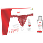 Culotte brésilienne rouge avec perles et lubrifiant 50 ml — détail produit