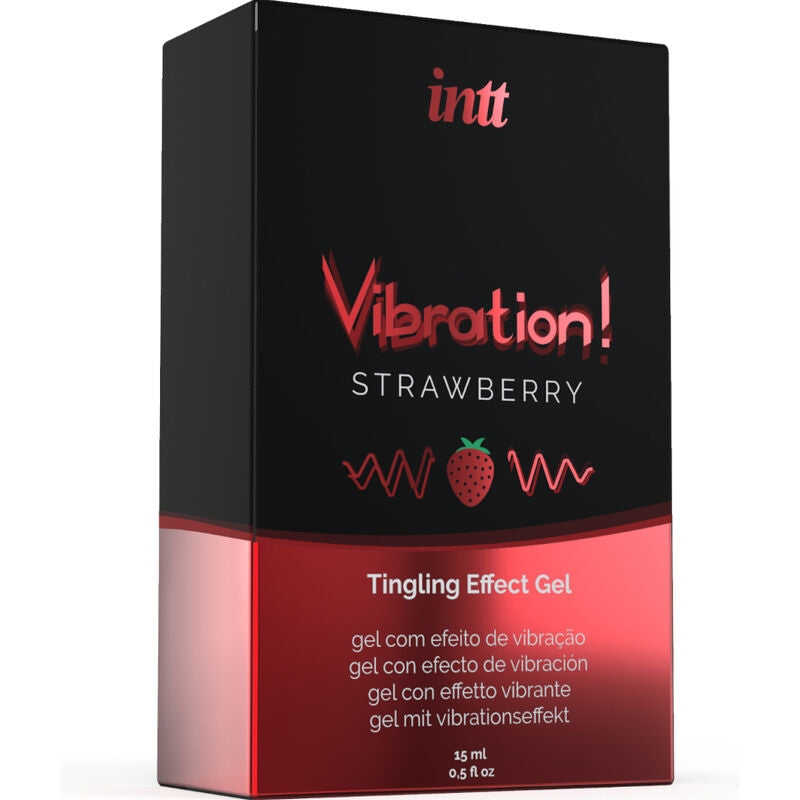 Gel stimulant intime liquide saveur fraise 15 ml — vue de profil