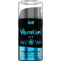 Flacon airless Vibration Ice Intt du gel stimulant intime effet glace menthe, sensation de picotement vibrant et fraicheur en format 15 ml.