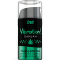 Flacon airless Vibration Ganjah Intt du gel stimulant vibrant arome cannabis, sensations vibrantes intenses pour vulve, clitoris ou gland.