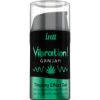 Flacon airless Vibration Ganjah Intt du gel stimulant vibrant arome cannabis, sensations vibrantes intenses pour vulve, clitoris ou gland.