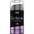 Flacon airless Excitation Ginseng Intt du gel stimulant clitoridien chauffant, formule au ginseng a effet picotement pour la zone sensible feminine.