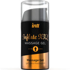Flacon airless Inflate XXL Intt du gel stimulant vasodilatateur a la cannelle, sensation de volume au penis et erection, massage gel comestible.