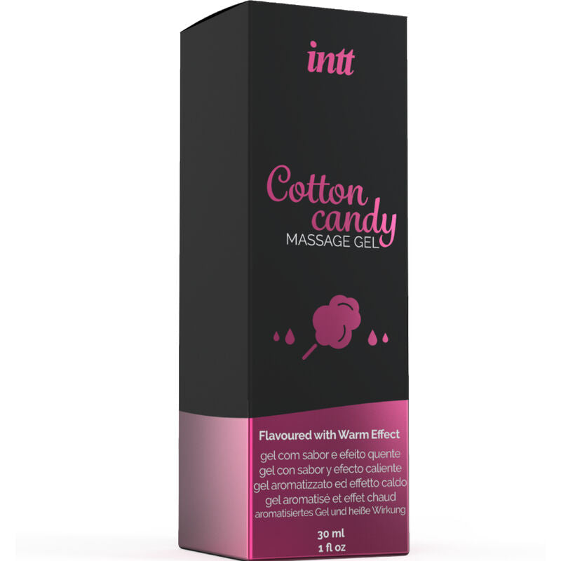 Gel de massage saveur barbe à papa effet chauffant 30 ml — vue de profil