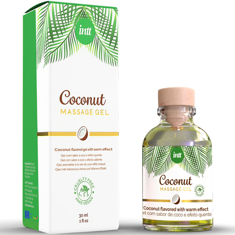 Gel de massage végan à la noix de coco effet chauffant — détail produit