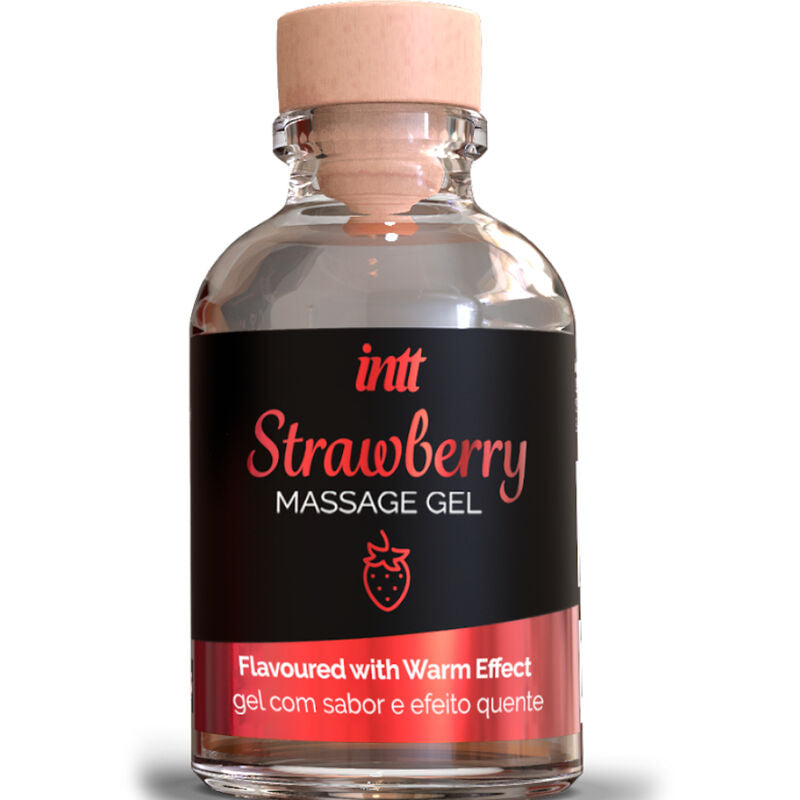 Gel de massage comestible saveur fraise effet chauffant — vue principale