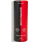 Etui cylindrique Matchmaker Couples Kit de face, bicolore noir et rouge, coffret duo de parfums aux pheromones pour couple Eye Of Love.