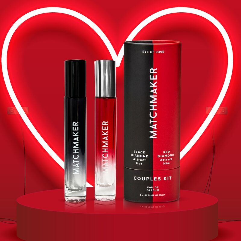 Coffret duo parfums aux phéromones pour couple 2 x 10 ml — détail texture surface