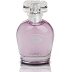 Flacon rose Morning Glow logo EOL presente seul de face, parfum aux pheromones pour femme 50 ml notes ylang-ylang citron pomme Eye Of Love.