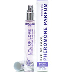 Roll-on Morning Glow violet et sa boite Pheromone Parfum, parfum aux pheromones pour femme 10 ml notes florales fraiches Eye Of Love.