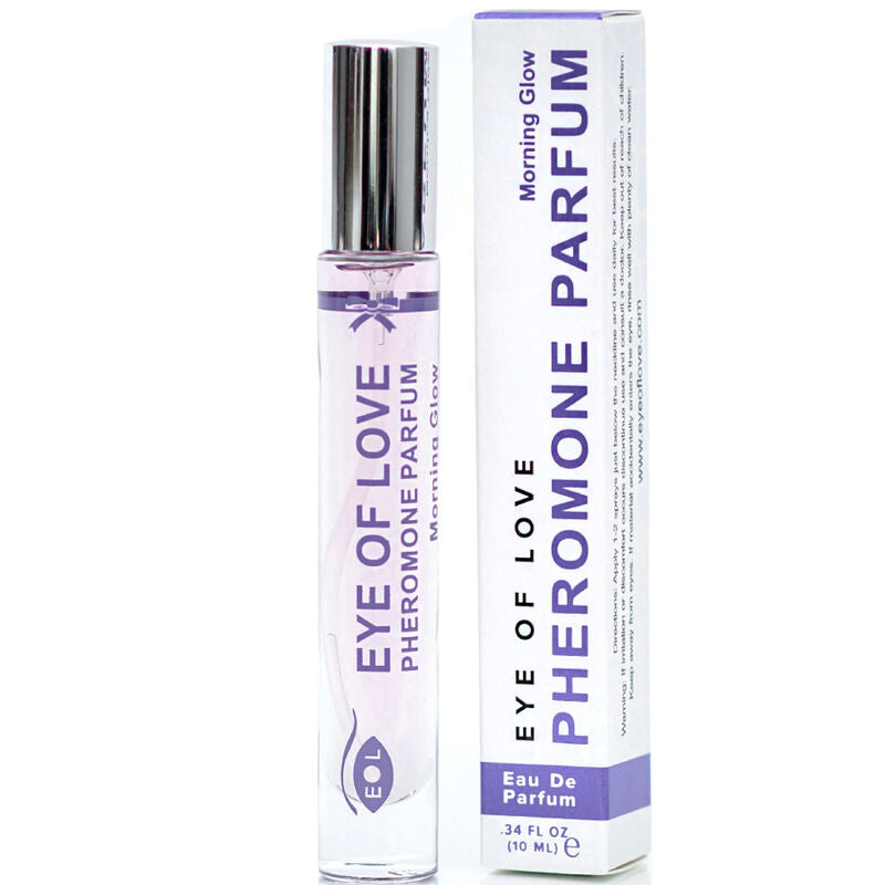 Roll-on EOL devant sa boite Pheromone Parfum, parfum aux pheromones pour femme notes d agrumes, eau de parfum concentree longue tenue Eye Of Love.