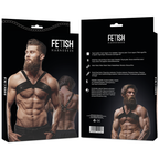 fetish submissive attitude harnais poitrine en cuir ecologique brigade pour hommes